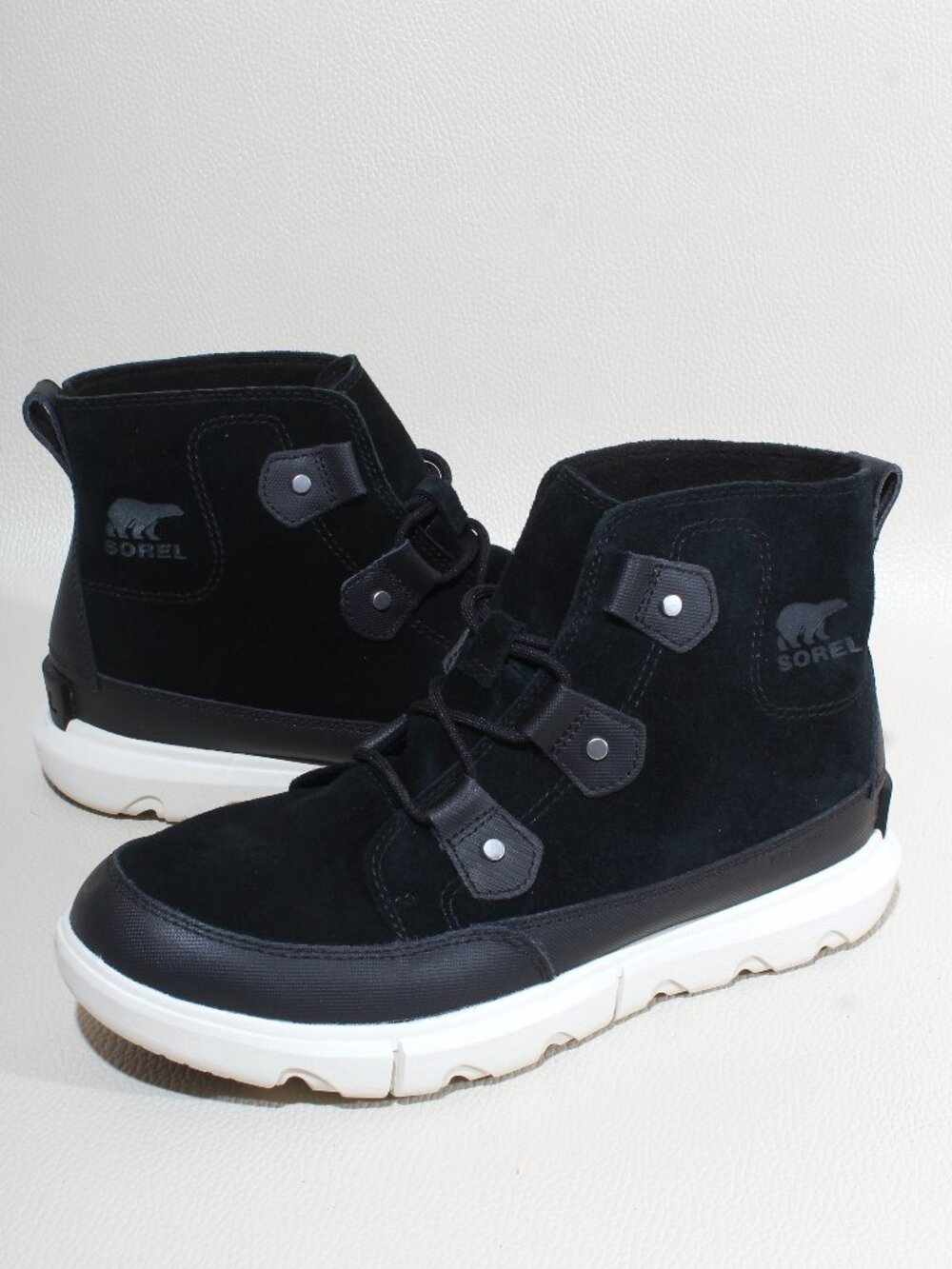 Mens Sorel Explorer Next Size 9 Black Suede Waterproof Boots